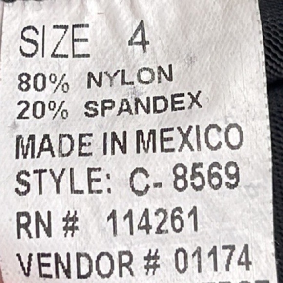 SHAPE FX One Piece Swimsuit Black and Gold Crossover with Gold Buckle Size 4 - Picture 9 of 12